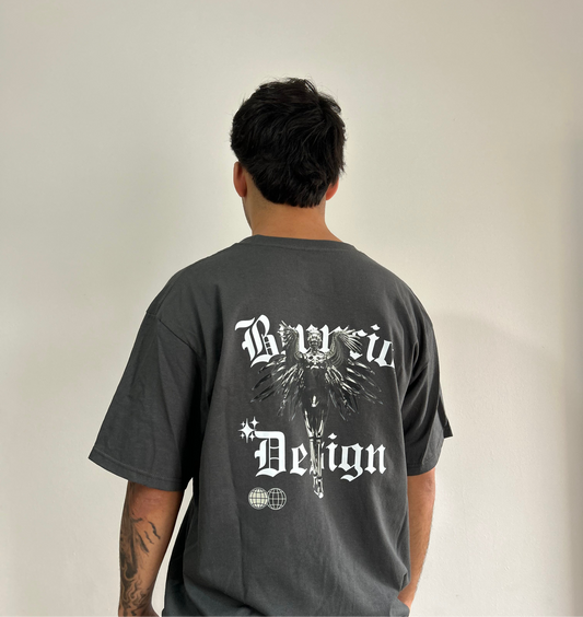 Remera oversize: silver